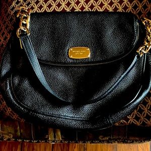 Black Michael Kors hand bag with gold hardware
